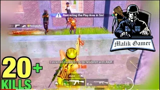 20+ Kills Solo Vs Squad | Land On Military Base | Pubg Mobile Gameplay