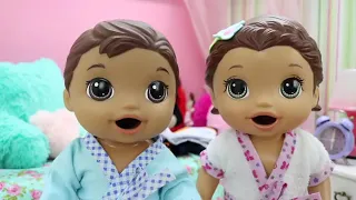 rotina da manhã dos baby alive