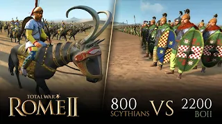 Total War ROME 2 - ⚔️ 800 ROYAL SCYTHIANS vs 2200 BOII ⚔️ (Horse archers did not have enough arrows)