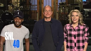 Woody Harrelson Gives Kate McKinnon and Kendrick Lamar Piggyback Rides