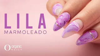 DISEÑO DE UÑAS ORGANIC NAILS COLOR LILA