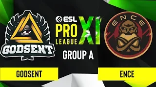 CS:GO - ENCE vs. GODSENT [Dust2] Map 3 - ESL Pro League Season 11 - Group A