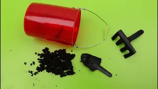 Diy miniature gardening tools for Barbie │ Gardening tools for doll │ Doll  gardening tool tutorial