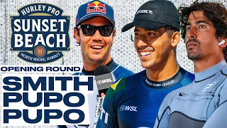 Jordy Smith, Miguel Pupo, Samuel Pupo | Hurley Pro Sunset Beach 2024 - Opening Round