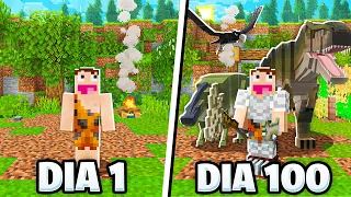 100 DIAS PRESO NA IDADE DA PEDRA NO MINECRAFT!!! - O FILME