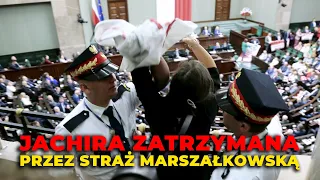 Awantura w Sejmie. Jachira zatrzymana przez Straż Marszałkowską