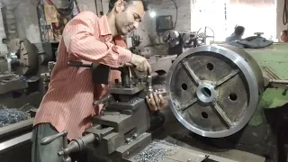 Gear turning on lathe machine