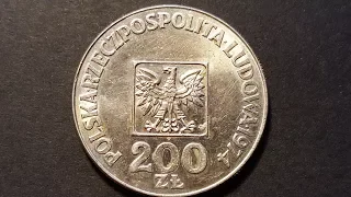 Poland's first 200 zloty Silver coin