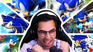 Reacting to the BEST Sonic video game trailers! (FIRST TIME)