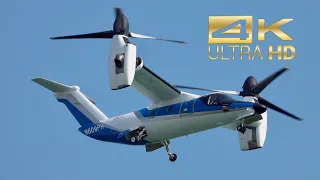 (4K) Agusta Westland AW609 Tiltrotor N609PH flying display at Jesolo AirShow 2022 Italy AW 609