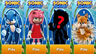 Sonic Dash - Movie Sonic vs Movie Tails vs Secret Character vs All Bosses Zazz Dr.Eggman