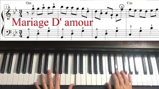 Mariage D'amour - Free sheet piano( easy version)