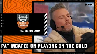 Pat McAfee shares what it's like kicking a football in cold weather 🥶🍦 | College GameDay