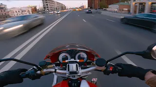 Ducati Monster S4r POV city ride with MIVV exhaust sound