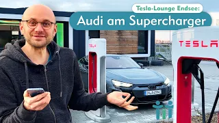 Nicht-Tesla-Fahrer: Wie man am Supercharger lädt (inkl. Besichtigung der Tesla Lounge Endsee)