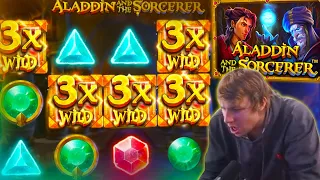 INSANE ALADDIN AND THE SORCERER SLOT BONUS!