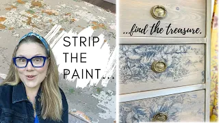 Swedish Pine found under FOUR layers of paint! Plus - THE BEST paint wash recipe for reclaimed look.