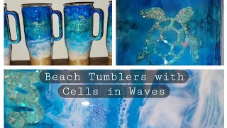Beach Tumblers with Cells in Waves | Tutorial