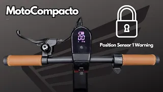 Honda MotoCompacto | Flashing Lock Error - Position Sensor 1 Warning | Rear Wheel Not Fully Extended