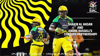 Shakib Al Hasan and Andre Russell's INCREDIBLE Century Partnership! | CPL Memories