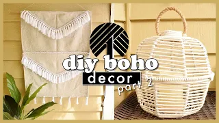 DIY BOHO DOLLAR TREE DECOR  PT. 2 (outdoor/patio decor)  || Actually Alli