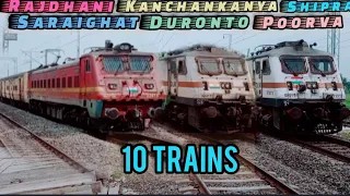 High Speed 130 kmph Trains With Tracksound  ( Rajdhani, Duronto, Agnibina, Saraighat )