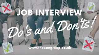 Job Interview Do's and Don'ts