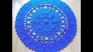 crochet home rug #60/ crochet mandala/uncinetto tappeto casa/вязать домашний ковер/Häkelteppich