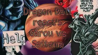 Dragon Ball react's Saitama vs Garou {Phase-10} [Goku] 🖤 #opm #goku #saitamavsgarou #knightrider