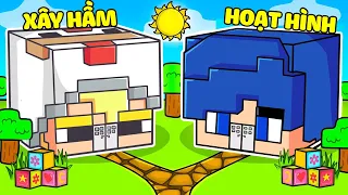 TÔ GÀ THỬ THÁCH 24H XÂY HẦM BÍ MẬT CHỦ ĐỀ HOẠT HÌNH EM BÉ SIÊU DỄ THƯƠNG TRONG MINECRAFT*XÂY HẦM