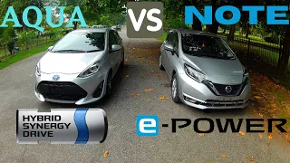 Nissan Note epower vs Toyota Aqua hybrid, detailed comparison