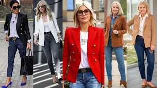 👉 5 BLAZER EN COLOR QUE UNA MUJER DEBE TENER EN SU ARMARIO DESPUÉS DE LOS 40 A 60 AÑOS MODA BLAZER