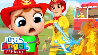 ¡El Bombero Bebé Juan Apagará el Fuego! 👨‍🚒 🔥 😀  | Canciones Infantiles | Little Angel Español