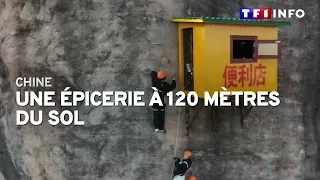 En Chine, une épicerie perchée... à 120 mètres du sol !