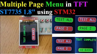 TFT MENU using STM32 || ST7735 1.8" || Multiple Pages || HAL SPI