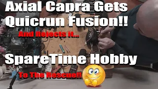 Axial Capra Christmas Upgrades - Hobbywing Quicrun Fusion & Sparetime Hobbies Flat Bottom Skid