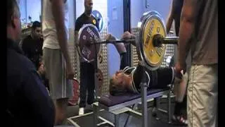 George Noble Bench Presses at the Fitness Factory Charity Event 2010