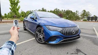 2023 Mercedes AMG EQE Sedan: Start Up, Walkaround, POV, Test Drive and Review