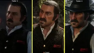 Red Dead Redemption 2 Trailer 1 vs 2 vs 3 vs 4 Early Graphics Comparison