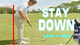 Staying Down In The Golf Swing Just Got Insanely Easy To Fix With This Drill You Can Do At Home