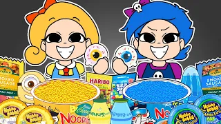 Convenience Store BLUE YELLOW Foods with Miss Delight VS Evil Twin Sister | Poppy Playtime 3 | ASMR