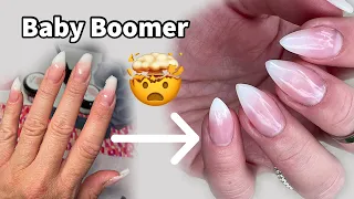 EASY BABY BOOMER OMBRÉ NAILS with Builder Gels | Beginner Tutorial