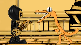 Bendy vs Orange rainbow friends . Bendy and the Dark Revival Animation