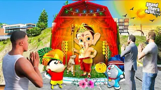 GTA 5 - Vinayagar Chathurthi Franklin Buy BIGGEST Ganesh Statue | Shinchan Funny | Lovely Gaming