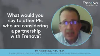 What would you say to other PIs who are considering a partnership with Frenova?