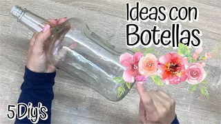 Manualidades con BOTELLAS DE VIDRIO / Ideas para decorar con reciclaje / Home craft decor