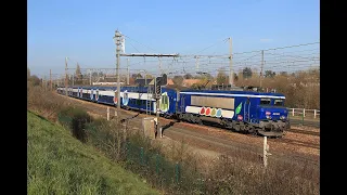 [ORTS LIGNE N] "REPU"  PARIS MONTPARNASSE à RAMBOUILLET en BB 7600 tractant une rame VB2N