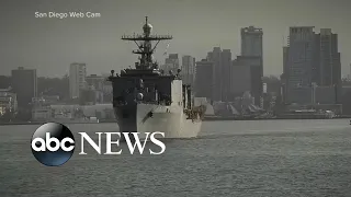 Two large warships narrowly avoid collision in San Diego Bay