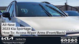 All-New 2023 Kia Sportage | How To Access Front & Back Wiper Arms (Push-Button Start)!