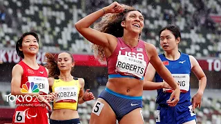 USA's Jaleen Roberts adds second Tokyo medal with silver in 100m T37 | 2020 Paralympics | NBC Sports